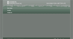 Desktop Screenshot of cohenconstructioninc.com